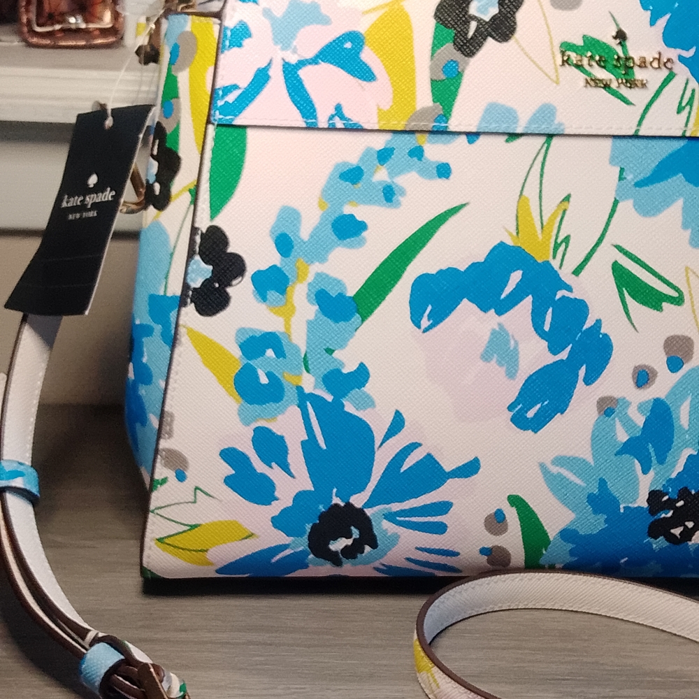Kate Spade Floral Crossbody Bag - Blue and White - Picture 5 of 7